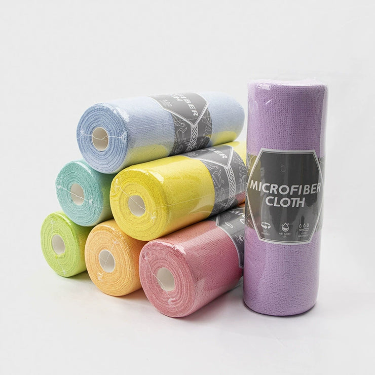 Microfiber Reusable Cleaning Cloth Roll (25x25cm · 20s/roll)