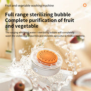 Wireless Fruit & Veg Cleaner | 99.9% Pesticide Removal